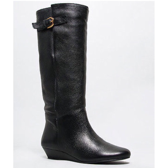 Steven By Steve Madden Shoes - Steven by Steve Madden • Black Wedge Riding Boot